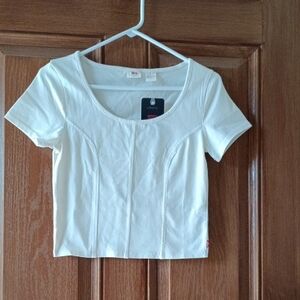 Levi's Cream Short Sleeve Blouse